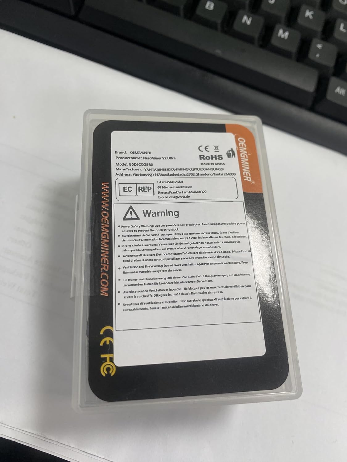 NerdMiner V2 Ultra 78KH/S T Display S3 Bitcoin Miner with Low Power Consumption Crypto Nerdminer with Fan Lucky Miner Win 6.25 BTC (Orange)